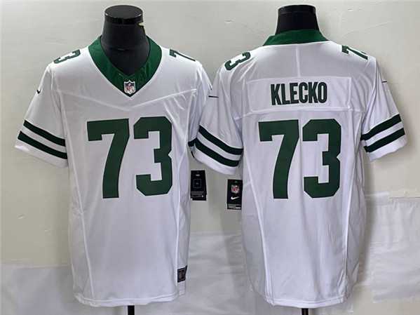 Mens New York Jets #73 Joe Klecko White 2023 F.U.S.E. Vapor Limited Throwback Stitched Football Jersey